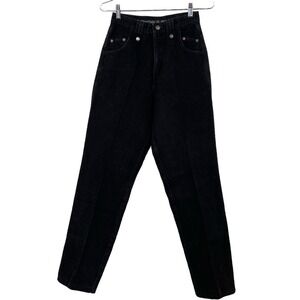 Wrangler SilverLake Vintage High Waisted Black Tapered Jeans Made in USA 9/10x36